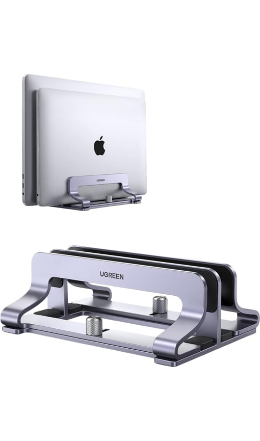 UGREEN Alüminyum Çift Yuvalı Notebook Macbook Dikey Masaüstü Standı, 60643