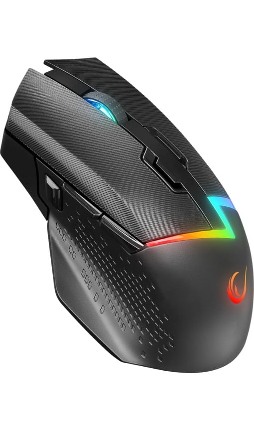 RAMPAGE Drop M3 V2 24000 DPI 3311 Sensör RGB Şarjlı Kablosuz 80 Milyon Huano Switch Gaming Mouse Siyah