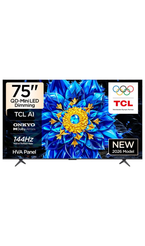 TCL 75P8L 75 inç 190 Ekran Uydu Alıcılı Smart 4K Premium Google QD MiniLED TV