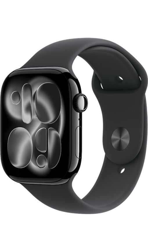 APPLE MEUX4TU/A Watch Series 11 GPS 46mm Jet Siyah Alüminyum Kasa ve Siyah Spor Kordon - M/L